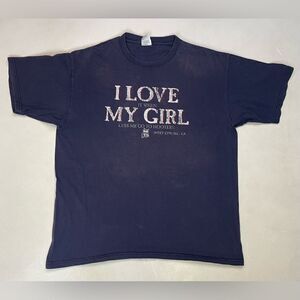 I Love It When My Girl Let’s Me Go To Hooters Graphic T-shirt Men XL Blue